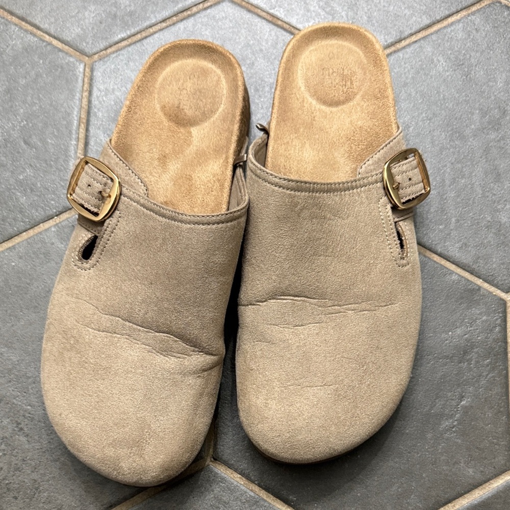 Time and Tru Tan Slip-On Mules